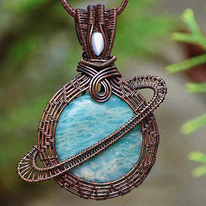 گردنبند سنگ آمازونیت کد320093