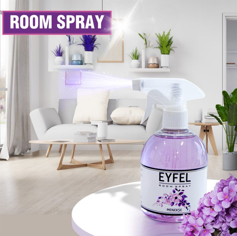 اسپری خوشبو کننده هوا ایفل اصل EYFEL مدل بنفشه purple violet حجم 500 میلی لیتر کد 562020