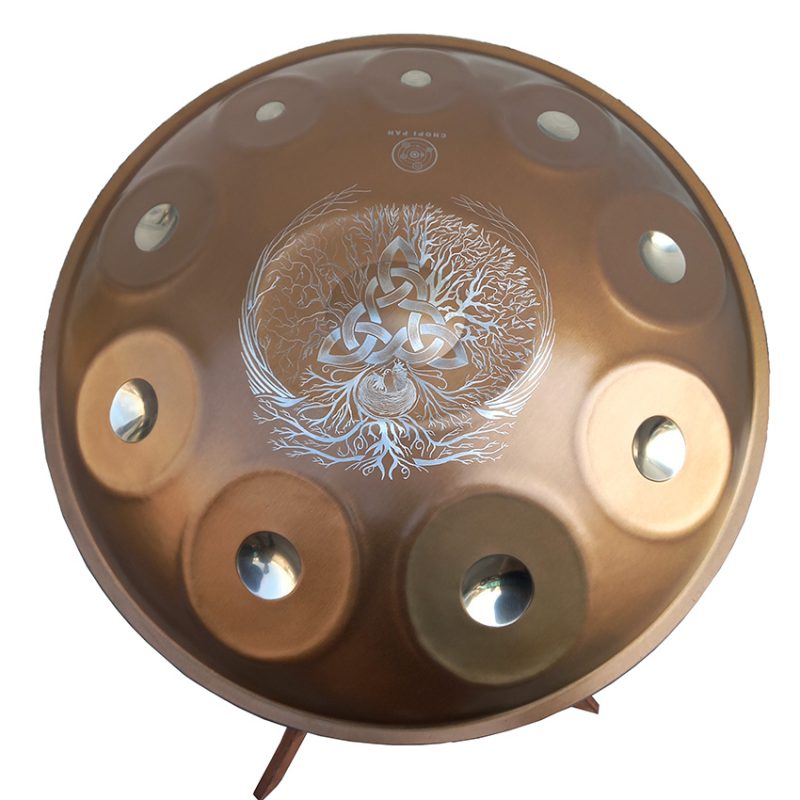 هنگ درام برند چوپی پن جنس استیل ضدزنگ تمام دست ساز طرح درخت زندگی کد 152009