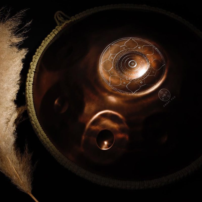 هنگ درام برند چوپی پن جنس استیل ضدزنگ تمام دست ساز طرح گل کد 152008