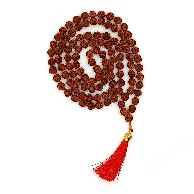 تسبیح رودراکشا 108 عددی اصل سایز 8 میل