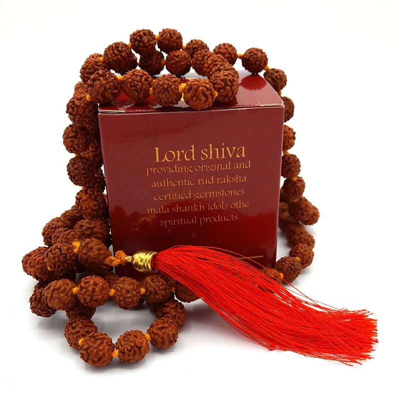 تسبیح رودراکشا 108 عددی اصل سایز 8 میل