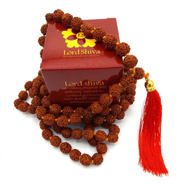 تسبیح رودراکشا 108 عددی اصل سایز 8 میل