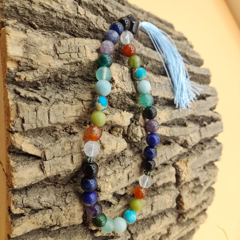 تسبیح سنگ رنگی کد 630009