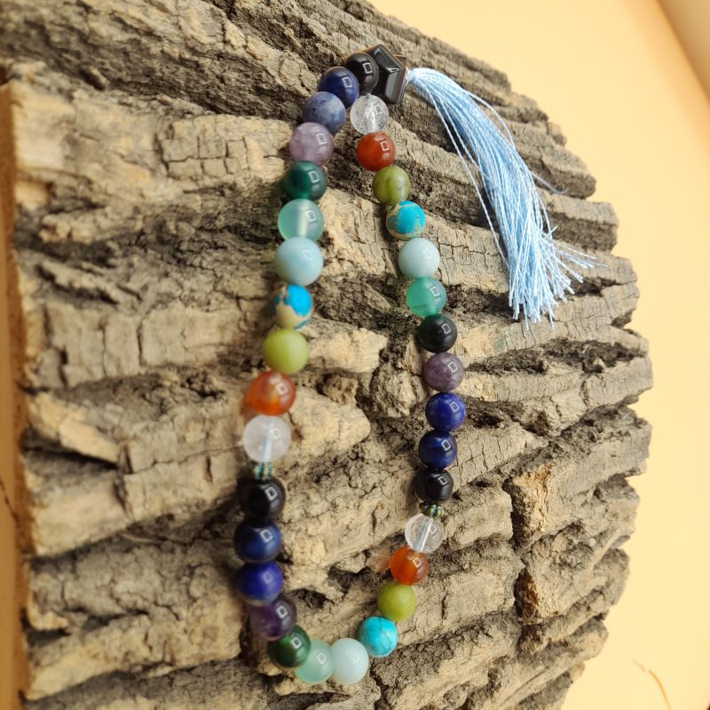 تسبیح سنگ رنگی کد 630009