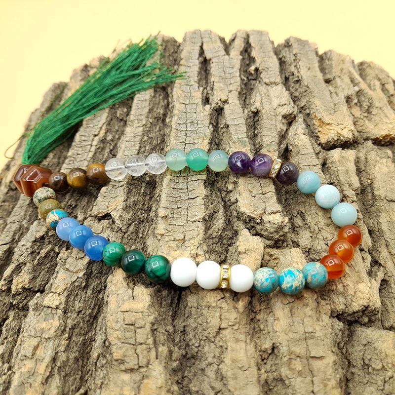 تسبیح 10سنگ رنگی کد 630010