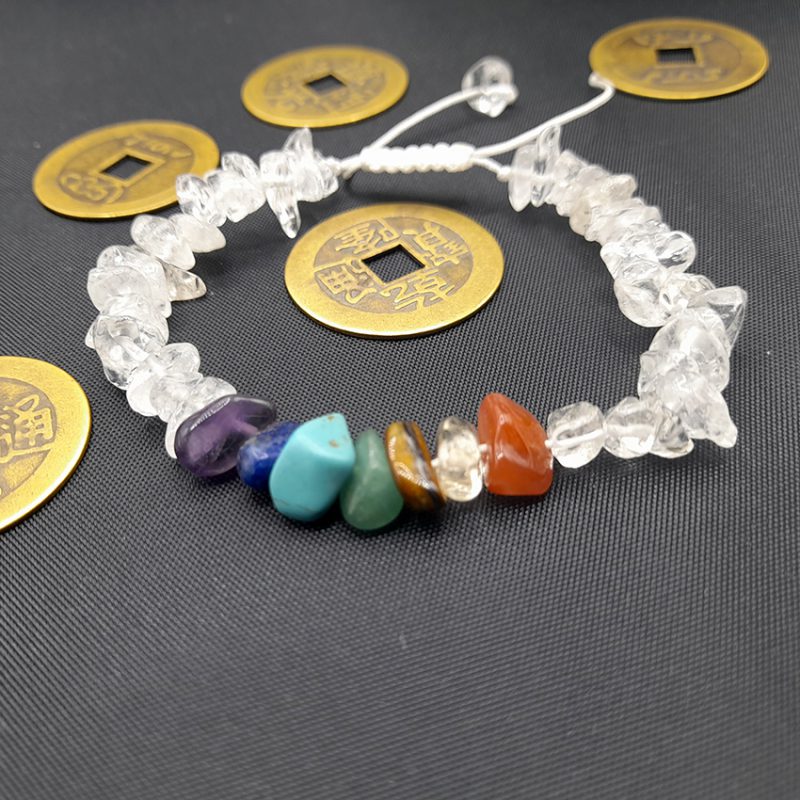 دستبند هفت سنگ رز کریستالی کد310225