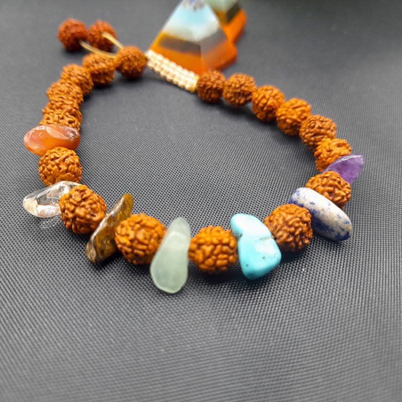 دستبند رودراکشا و هفت سنگ کد310224