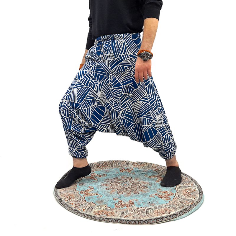 شلوار تبتی یا سنبادی طرحدارفاق بلند کد 230035