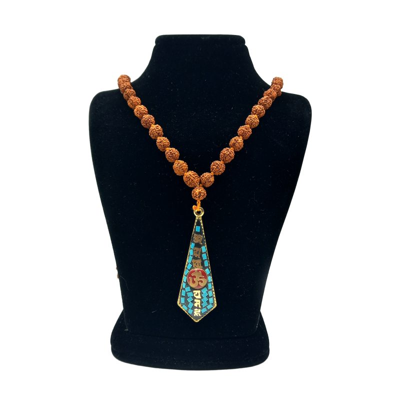 گردنبند رود راکشا و آویز تبتی اوم کد320045