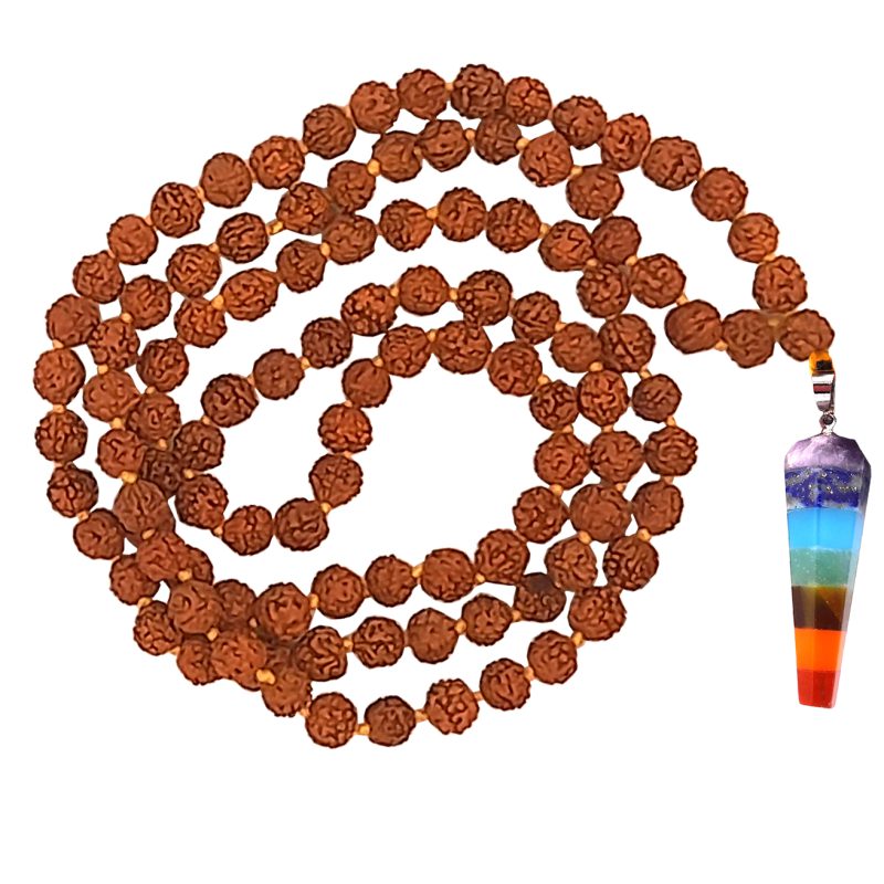 گردنبند رود راکشا هفت چاکرا مخروطی کد 320007