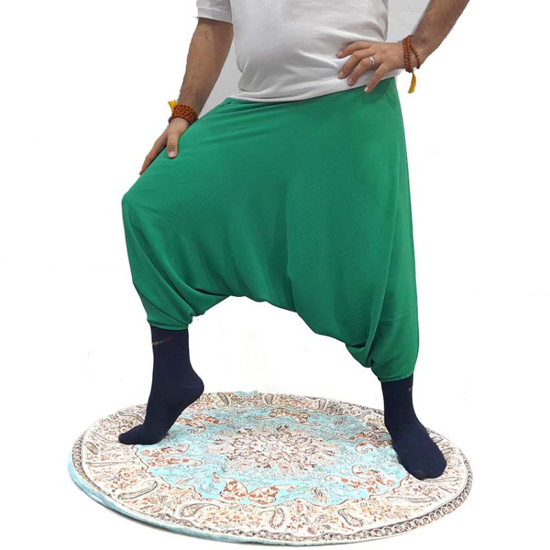 شلوار تبتی یا سنبادی فاق بلند سبز کد 230031