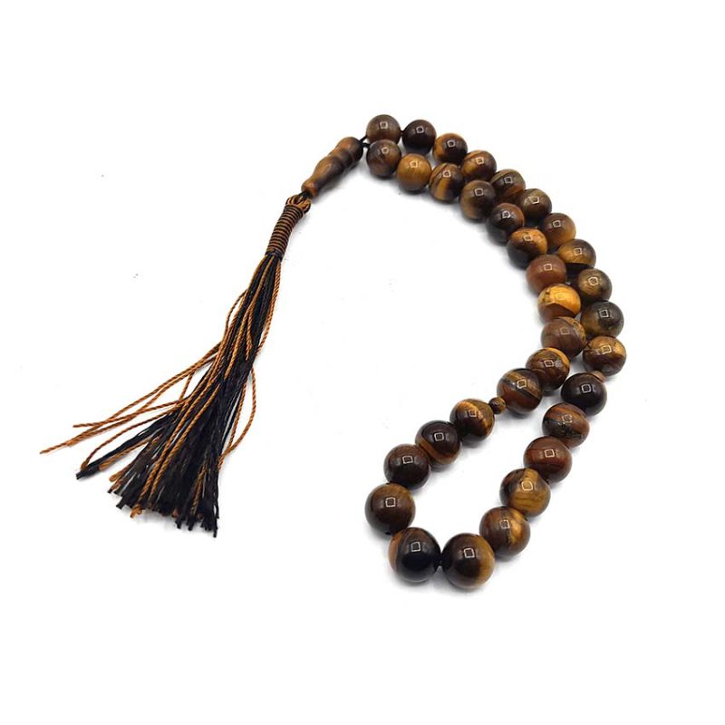 تسبیح 33عددی سنگ چشم ببر کد 630019