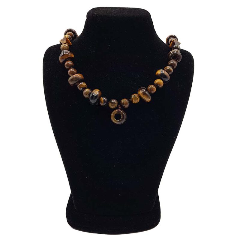 گردنبند سنگ چشم ببر کد 320078