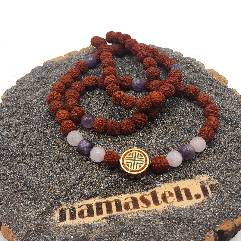 گردنبند رود راکشا و کوارتز وآمیتیست کد320058