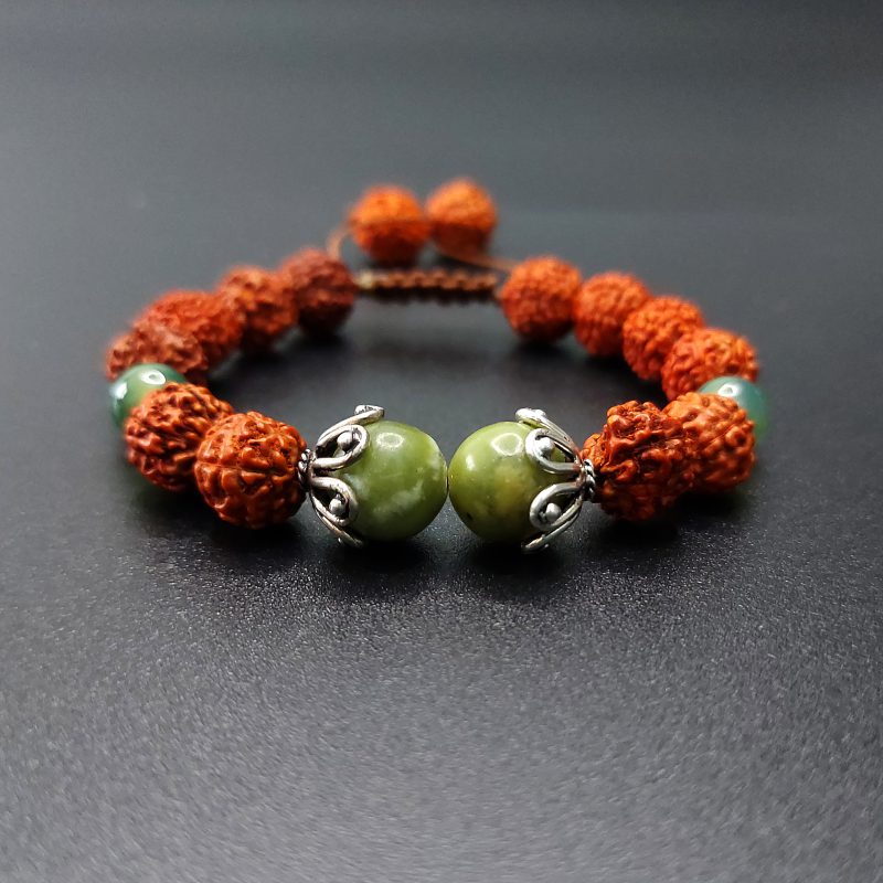 دستبند رود راکشا و یشم ونقره کد310026