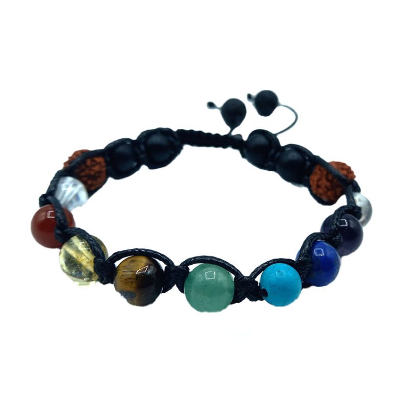 دستبند بافت هفت چاکرا و رود راکشا کد310120