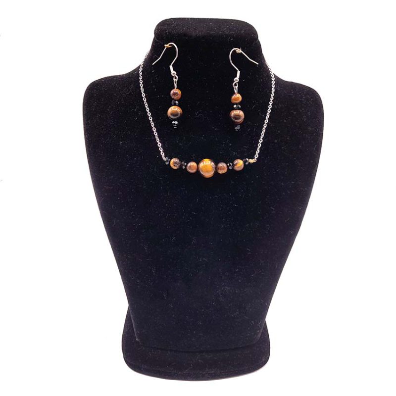 ست گردنبند و گوشواره چشم ببر کد 320085