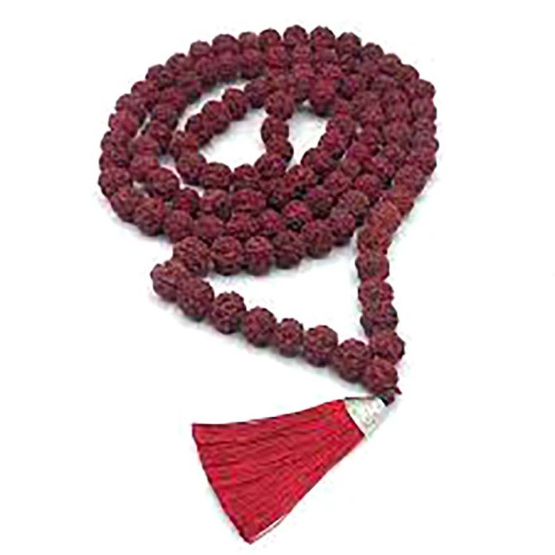 تسبیح رودراکشا هندی اصل 108 عددی سایز 20 میلی)