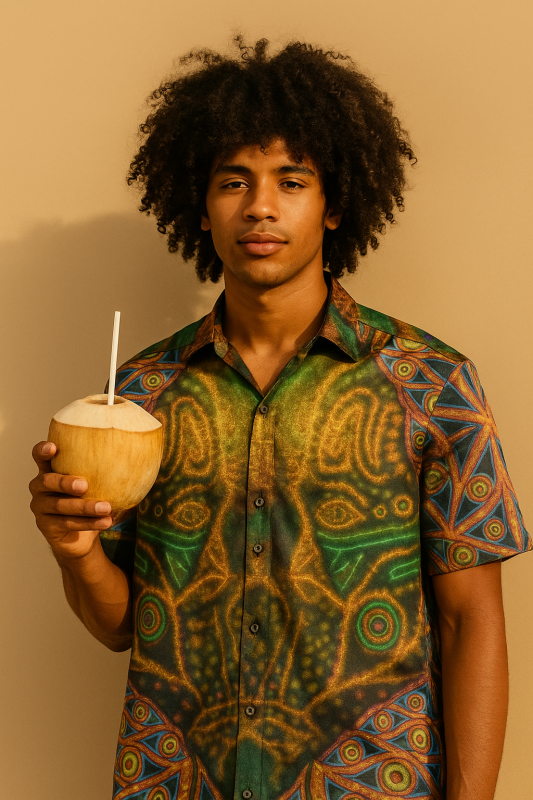 پیراهن بلک لایت جنس ساتن ابریشمی (استایل هاوایی)