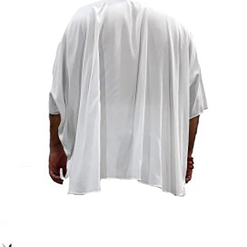 پیراهن تبتی و پانچو سفید کد 230022