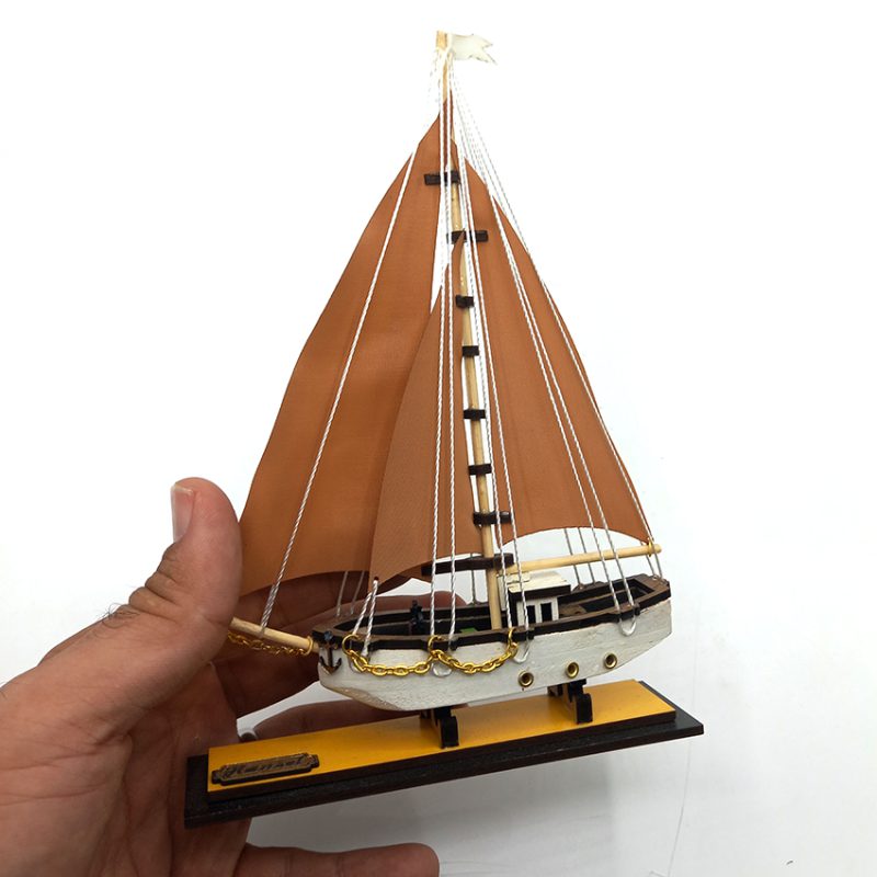 ماکت کشتی چوبی طول 13 سانتیمتری