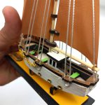 ماکت کشتی چوبی طول 13 سانتیمتری