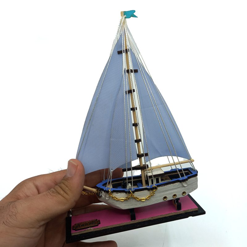 ماکت کشتی چوبی طول 13 سانتیمتری