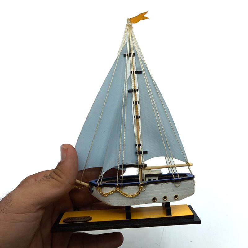 ماکت کشتی چوبی طول 13 سانتیمتری