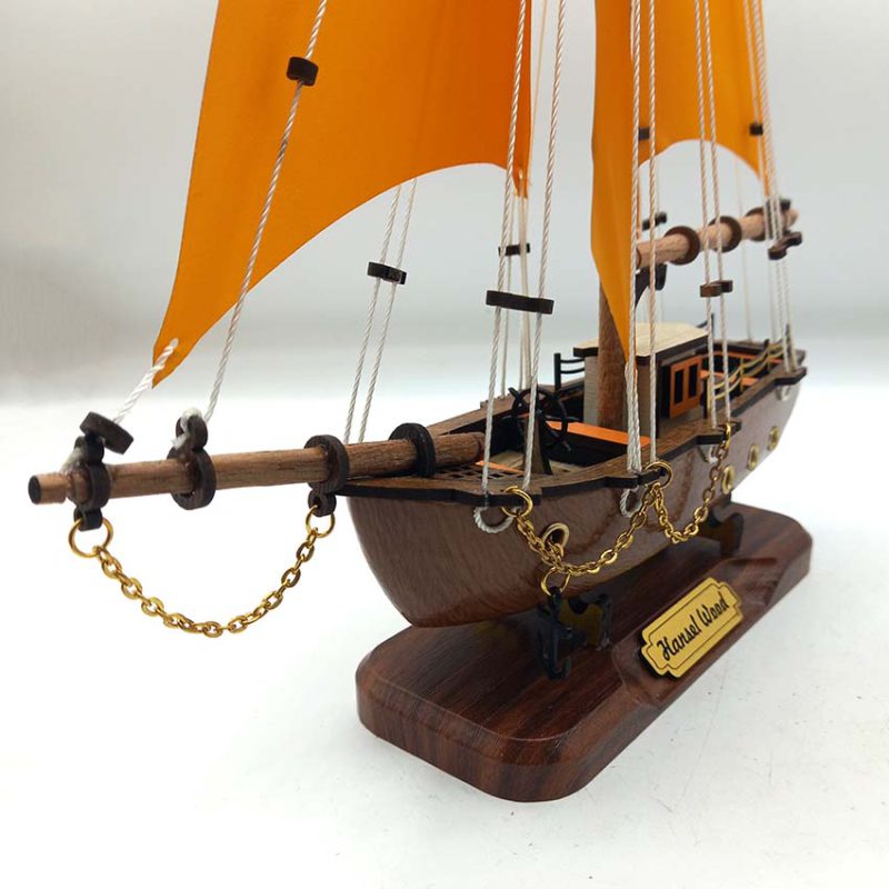 ماکت کشتی چوبی طول 25 سانتیمتری