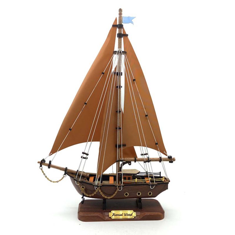 ماکت کشتی چوبی طول 25 سانتیمتری