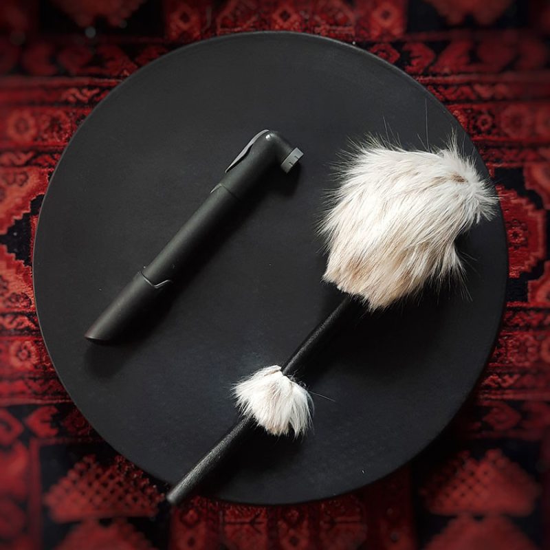 شمنیک درام پوست طبیعی مدل بادی مشکی