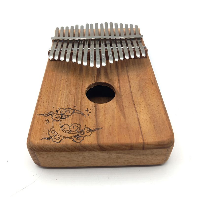 کالیمبا 17 تیغ چوب راش طرح ابر و ماه کد d160014