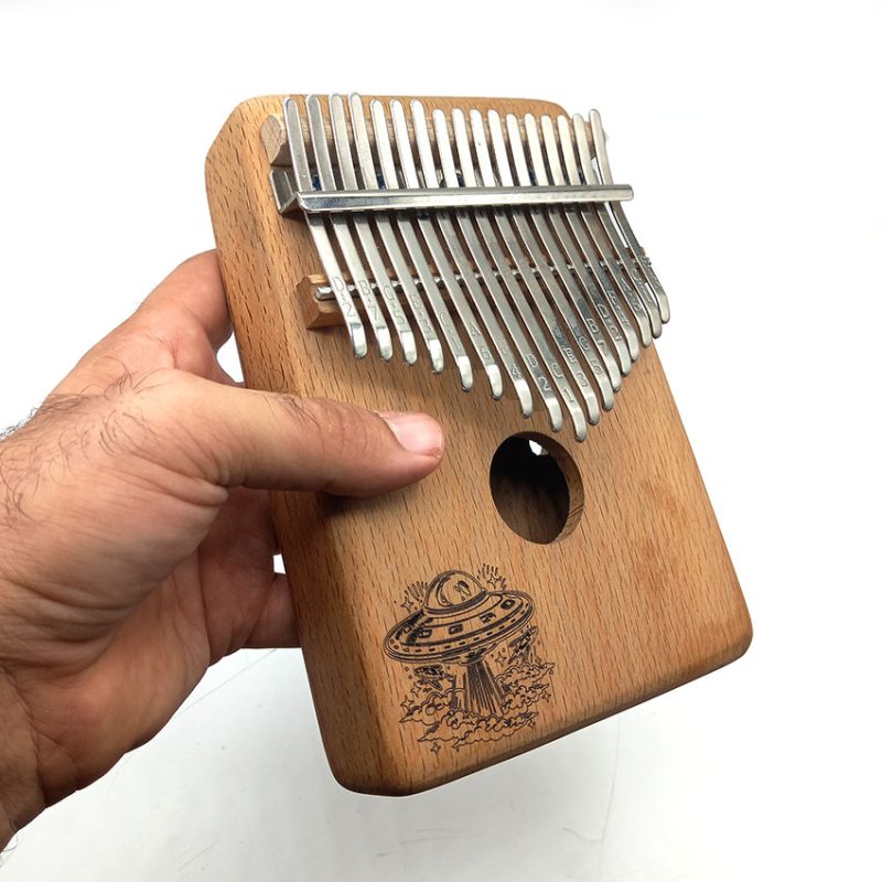 کالیمبا 17 تیغ چوب راش طرح سفینه فضایی کد d160016