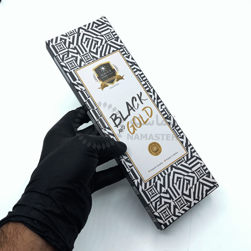 عود دستساز آلاکیک alaukik مدل سیاه سفید بلک گلد black gold
