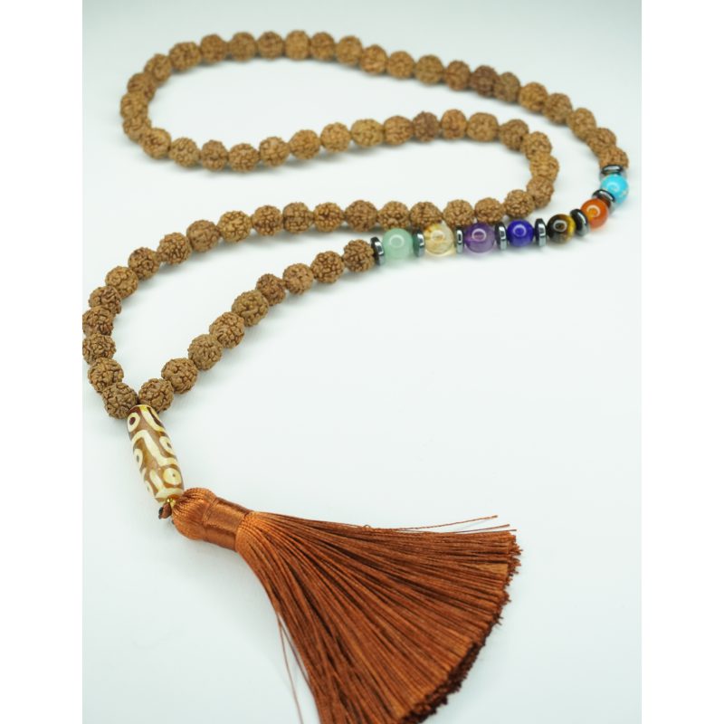 تسبیح رودراکشا وسنگ هفت چاکرا