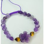 دستبندطرح گل آمیتیست و چشم ببر کد 310255