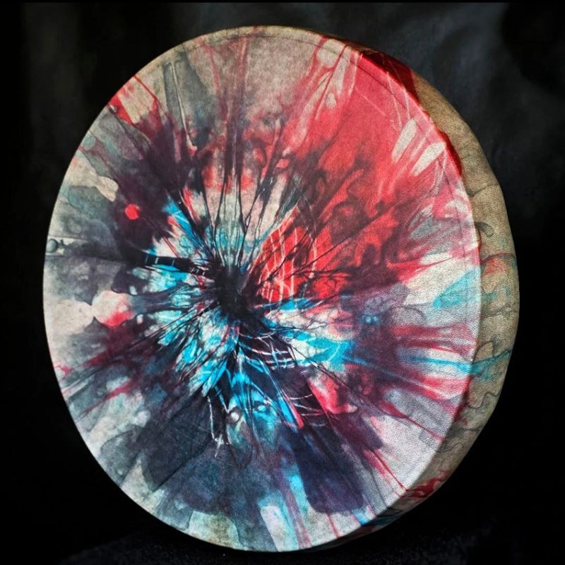 شمنیک درام پوست طبیعی مدل بادی قرمز دسته مار