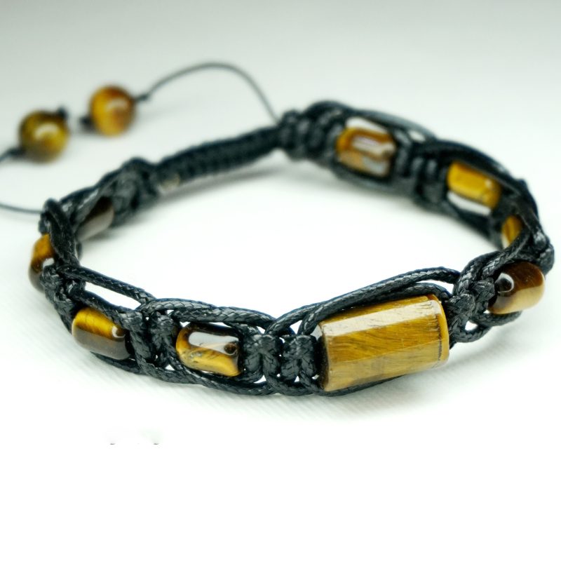 دستبند چشم ببر بافت چرم310261