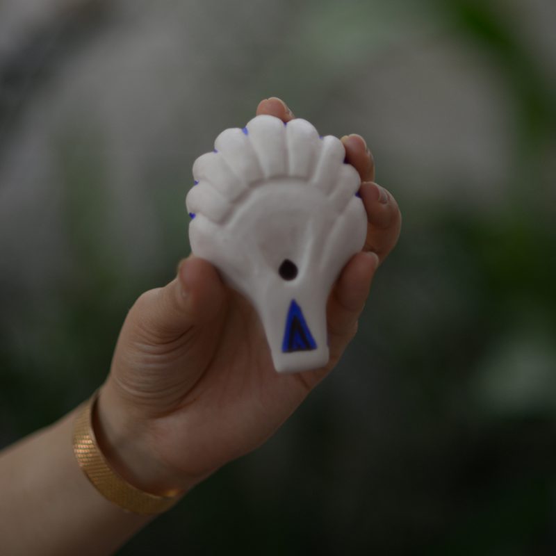 اوکارینا دایره 4حفره طرح گل نیلوفر باستانی