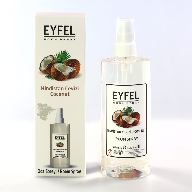 اسپری خوشبو کننده هوا ایفل اصل EYFEL مدل نارگیل coconut حجم 400 میل