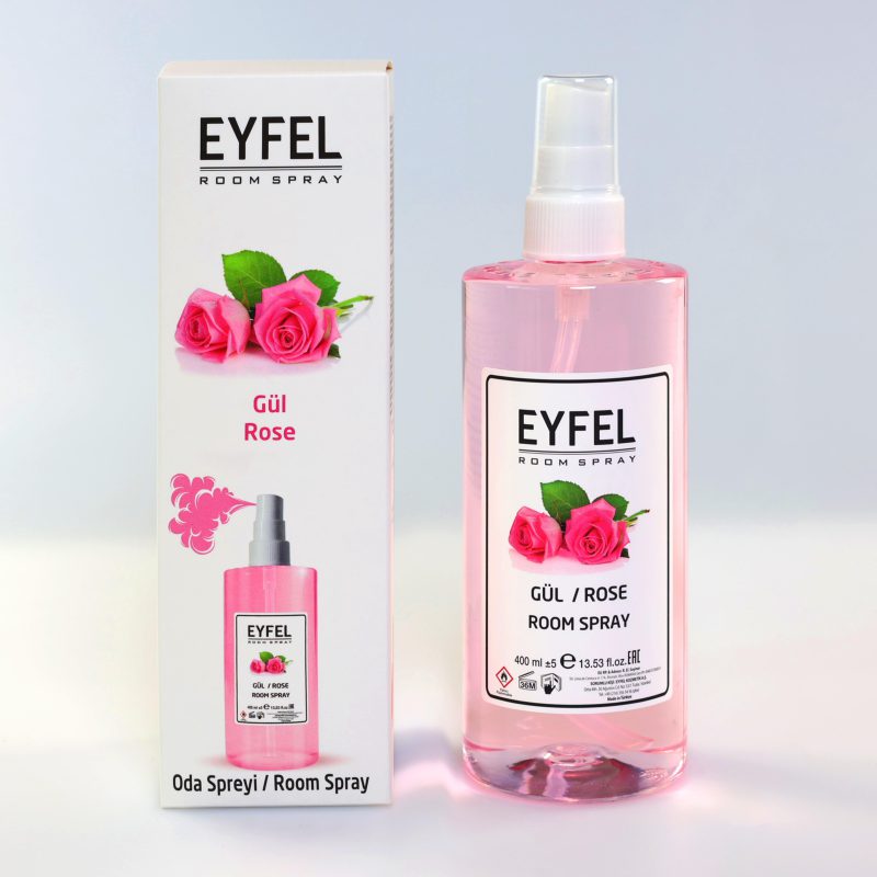اسپری خوشبو کننده هوا ایفل اصل EYFEL مدل گل رز rose حجم 400 میل