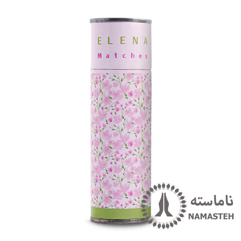 کبریت فانتزی پایه بلند النا طرح گل کاغذی