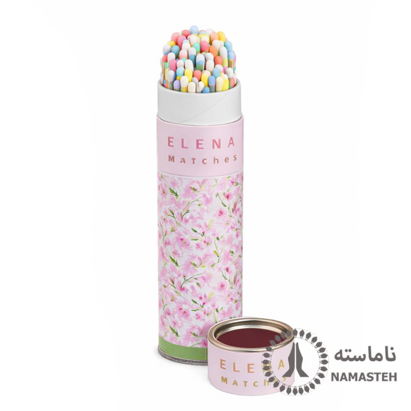 کبریت فانتزی پایه بلند النا طرح گل کاغذی