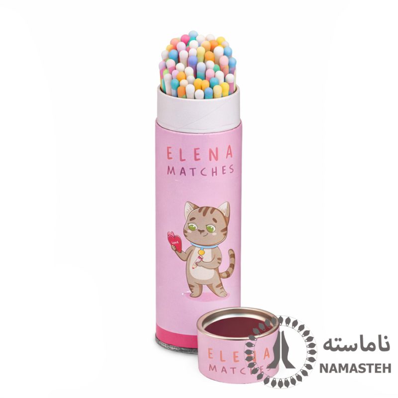 کبریت فانتزی پایه بلند النا طرح گربه عاشق
