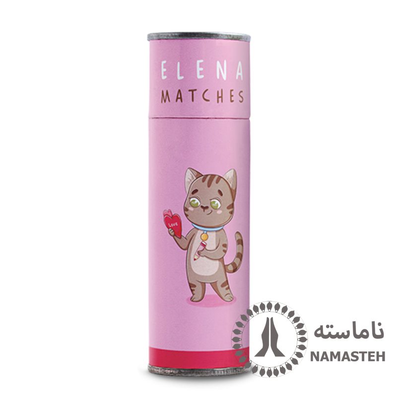 کبریت فانتزی پایه بلند النا طرح گربه عاشق