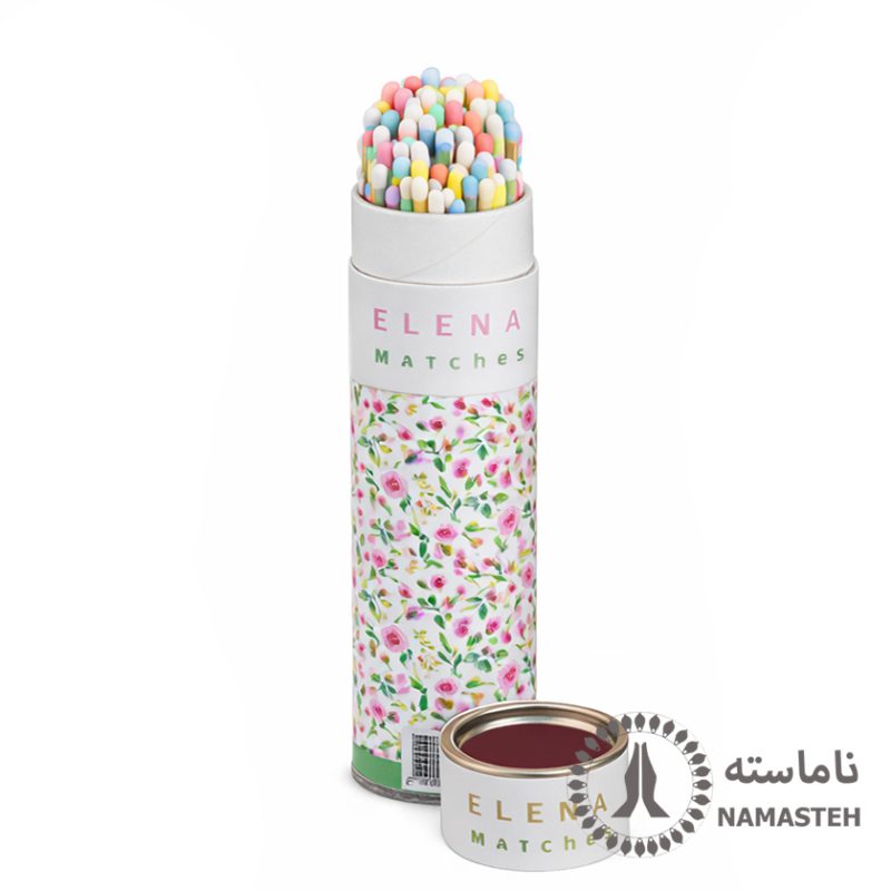 کبریت فانتزی پایه بلند النا طرح گل های بهاری