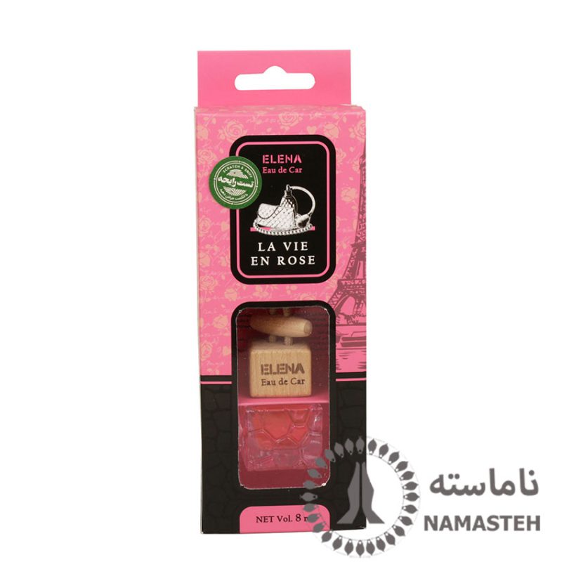 خوشبوکننده شیشه ای ماشین النا رایحه زندگی صورتی