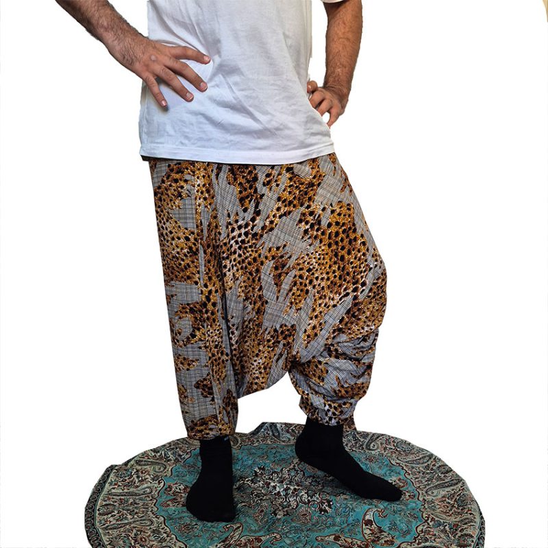 شلوار تبتی طرحدار پلنگی