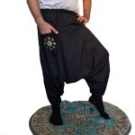 شلوار تبتی مشکی جیبدار